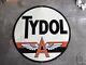Original 48 Double Sided Porcelain Tydol Flying A Veedol Sign Texaco Mobil