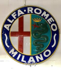 Original ALFA ROMEO Double Sided Dealership Light-up Automobile Sign from 1960s