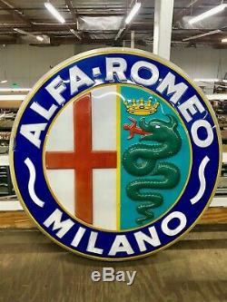 Original ALFA ROMEO Double Sided Dealership Light-up Automobile Sign from 1960s