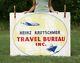 Original Airport Wood Sign World Travel Double Sided With Brackets Airplane Boat