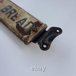 Original Bueter's Butter Krust Bread Door Push Advertising Sign Double Sided