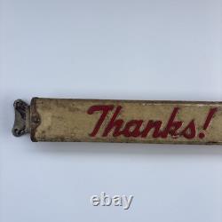 Original Bueter's Butter Krust Bread Door Push Advertising Sign Double Sided