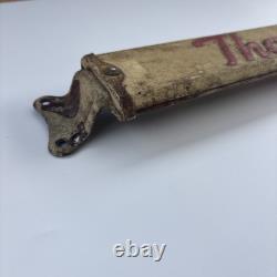 Original Bueter's Butter Krust Bread Door Push Advertising Sign Double Sided