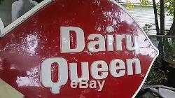 Original Dairy Queen Full Size Advertising Double Sided Light Up Sign Gas & Oil