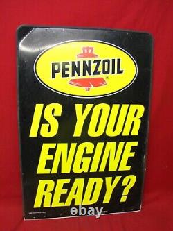 Original Double Sided Pennzoil Motor Oil Metal Street Talker Sign Not Repro