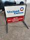 Original Double Sided United Delco Service Curb Sign Withstand Gm Chevy Dealership