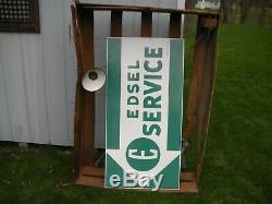 Original Edsel Ford Service Sign Double Sided Barn Find