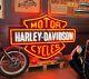 Original, Harley Davidson, Double Sided, Dealer Sign, Restored, Classic, Neon Hd