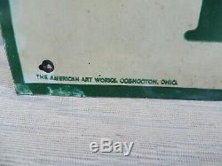 Original Hartford Battery Dealer Flange Sign Double Sided American Art Works