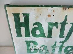 Original Hartford Battery Dealer Flange Sign Double Sided American Art Works