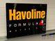 Original Havoline Formula 3 Motor Oil Double Sided Metal Sign Gas Soda Near Nos