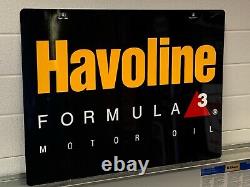 Original Havoline Formula 3 Motor Oil Double Sided Metal Sign Gas Soda Near NOS