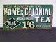 Original Home & Colonial Tea Enamel Double Sided Advertising Sign
