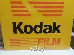 Original Large Metal Kodak Film & Processing Camera Shop Store Sign Double Sided