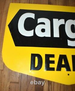 Original Nos Double Sided Vintage Cargill Dealer Seeds Steel Farm Corn Sign