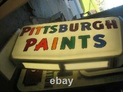 Original Old Pittsburgh Paint Light Up Sign Double Sided