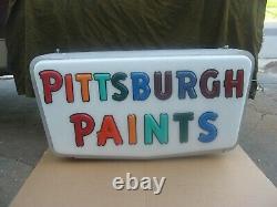 Original Old Pittsburgh Paint Light Up Sign Double Sided