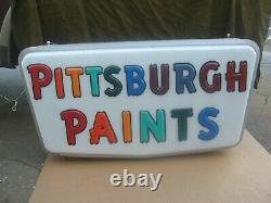 Original Old Pittsburgh Paint Light Up Sign Double Sided