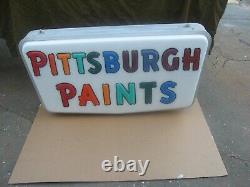 Original Old Pittsburgh Paint Light Up Sign Double Sided