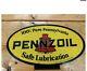 Original Pennzoil Oil Display Rack Topper Double Sided Sign 14x8