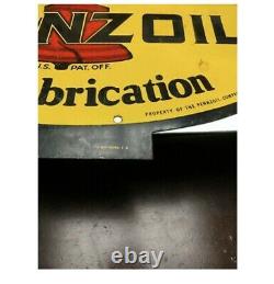 Original Pennzoil Oil Display Rack Topper Double Sided Sign 14X8