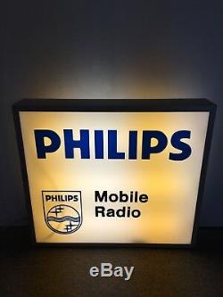 Original Philips Mobile Radio Double Sided sign (Illuminates)