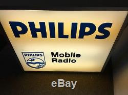 Original Philips Mobile Radio Double Sided sign (Illuminates)
