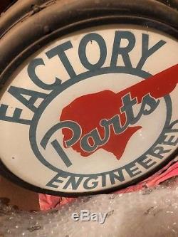 Original Pontiac Double Sided Factory Engineered Parts Sign 1940's