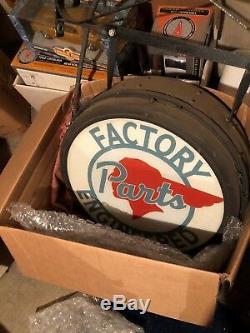 Original Pontiac Double Sided Factory Engineered Parts Sign 1940's