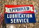 Original Sign Lubrication Service Approved Ds Double Sided Gas Station Oil Usa