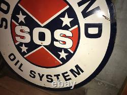 Original Southern Oil System 48 Double Sided Porcelain Sign