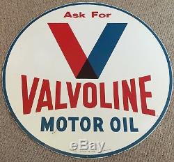 Original Valvoline Double-sided Round Metal Sign