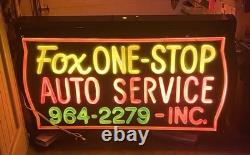 Original Vintage Auto Repair Shop Lighted Sign