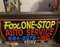Original Vintage Auto Repair Shop Lighted Sign
