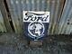 Original Vintage Classic Ford Dealers Enamel Sign. Double Sided. Very Nice