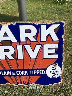 Original Vintage Enamel Sign for Park Drive Double Sided 1930s Early One