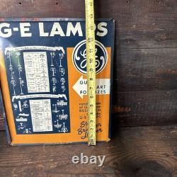 Original Vintage GE Light Bulbs Display Sign Metal Double Sided