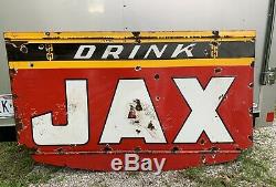Original Vintage Jax Beer Double Sided Porcelain Sign Rare Louisiana Advertising