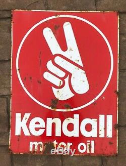 Original Vintage Kendall Motor Oil Sign Metal Double Sided