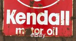 Original Vintage Kendall Motor Oil Sign Metal Double Sided