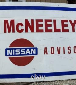 Original Vintage Large NISSAN SERVICE ADVISOR Dealership SIGN DST Double Sided
