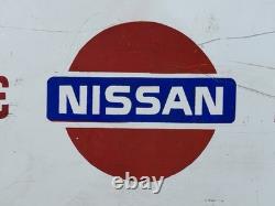 Original Vintage Large NISSAN SERVICE ADVISOR Dealership SIGN DST Double Sided