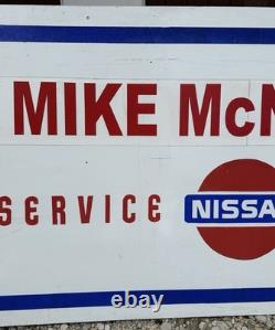 Original Vintage Large NISSAN SERVICE ADVISOR Dealership SIGN DST Double Sided