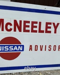 Original Vintage Large NISSAN SERVICE ADVISOR Dealership SIGN DST Double Sided