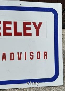 Original Vintage Large NISSAN SERVICE ADVISOR Dealership SIGN DST Double Sided