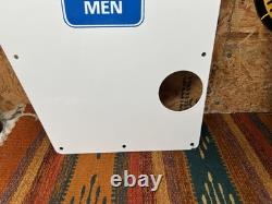 Original Vintage Porcelain Sign Restroom Ladies Men Door Knob NOS Double Sided