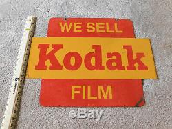 Original We Sell Kodak Film Advertising Sign Double Sided Metal