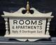 Original Wooden Advertising Sign Rooms & Apartments Apply 4 Charlesgate East
