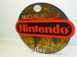 Original World Of Nintendo Sign, Double Sided Hanging, Seal Of Quality