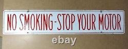 Originalno Smoking Stop Your Motor Double-sided Porcelain Gas Station Sign